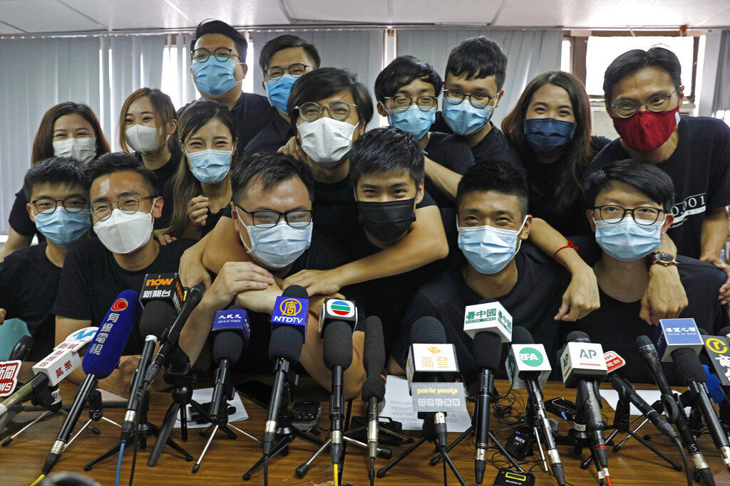 APTOPIX Hong Kong Primaries